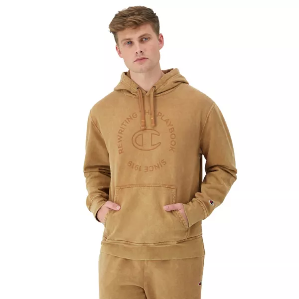

Мужская худи с графическим принтом минеральной окраски Champion, цвет briefly brown