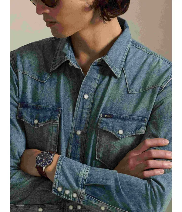 Рубашка regular fit Polo Ralph Lauren, небесно-голубой — фото 4