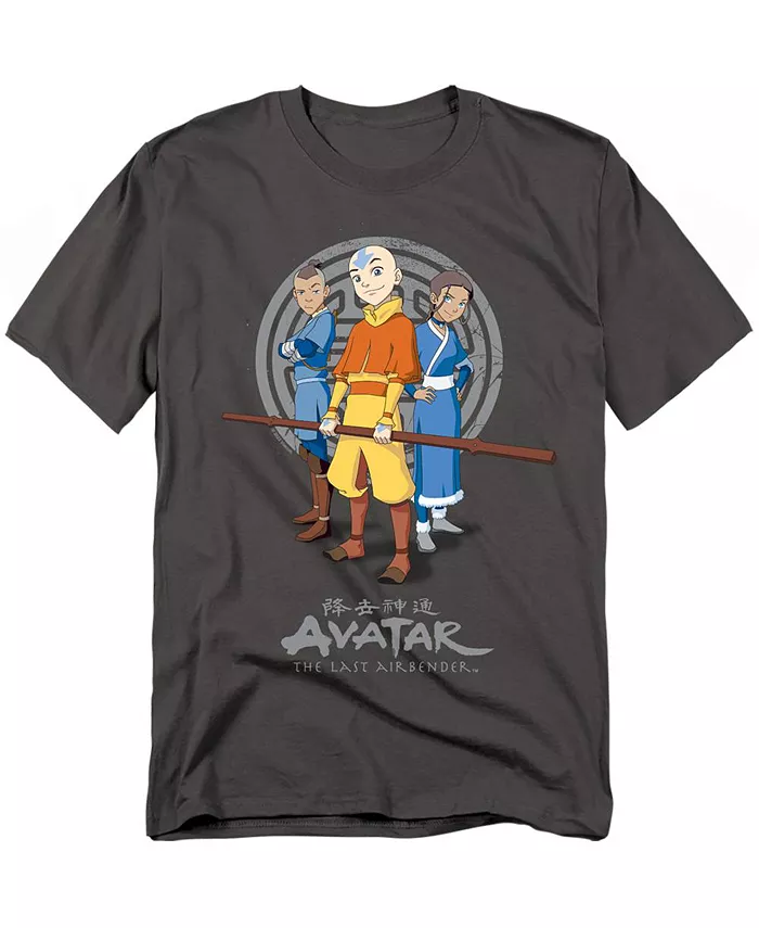 

Футболка Team Avatar большого и высокого размера Avatar The Last Airbender, серый