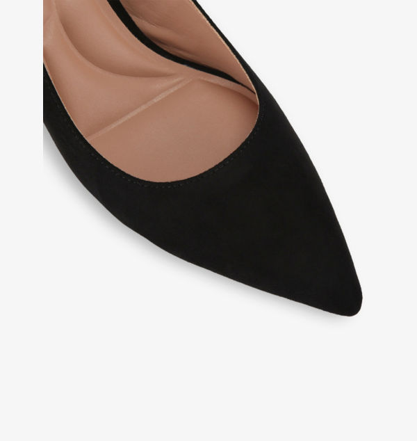 Туфли-Лодочки Allegra из замши на каблуке с открытой пяткой Carvela, черный — фото 3