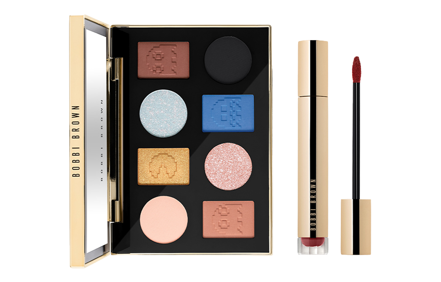 

Палетка теней для век pac man limited крем для губ cloud набор косметики легко растушевывается тон 6мл+12г BOBBI BROWN