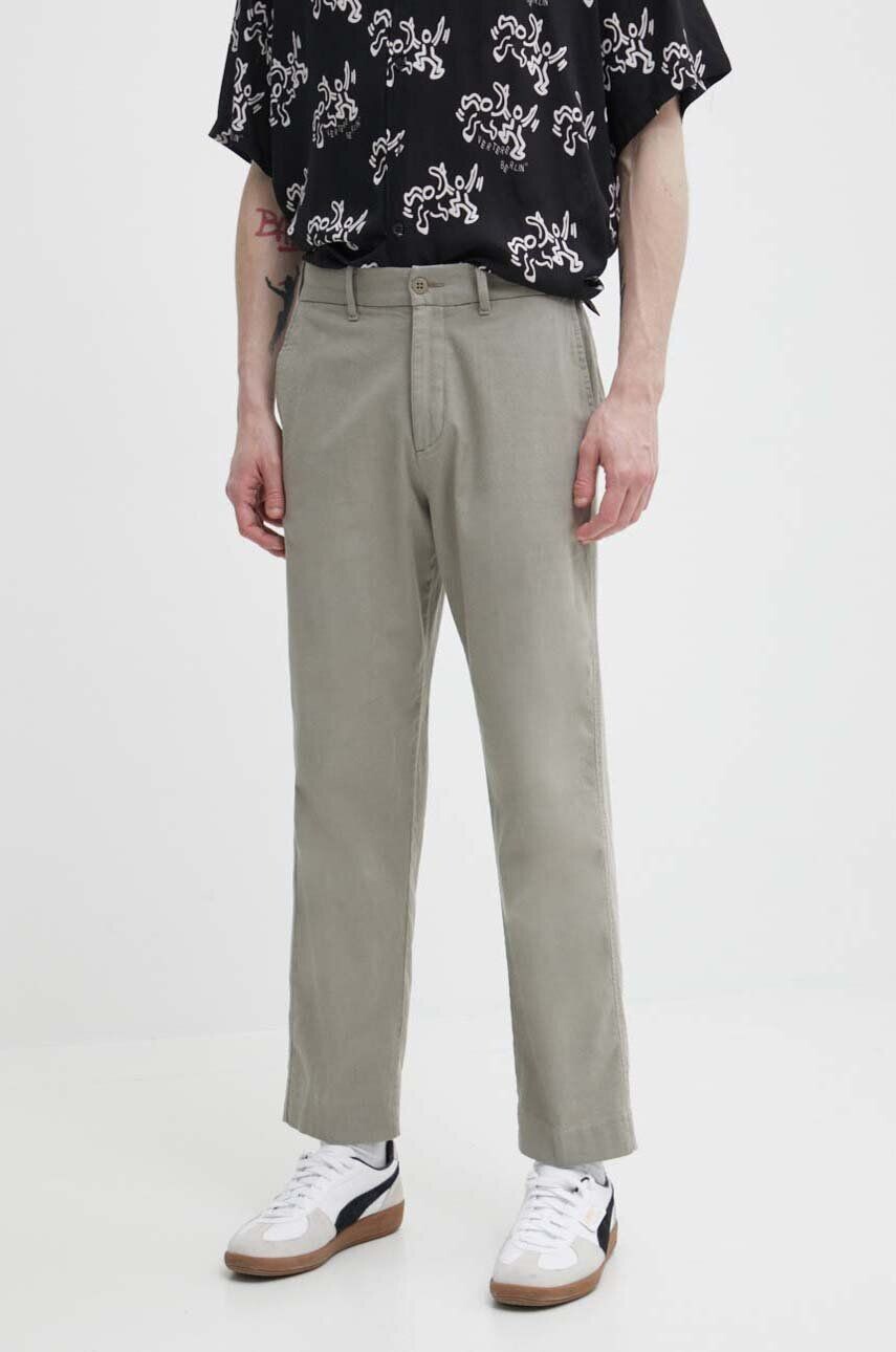 

Брюки из смесового льна Abercrombie & Fitch, зеленый