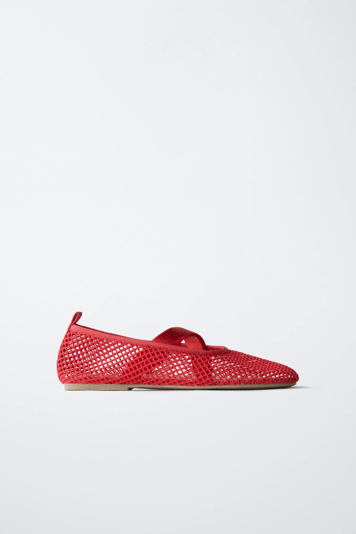 Сетчатые балетки Zara, красный