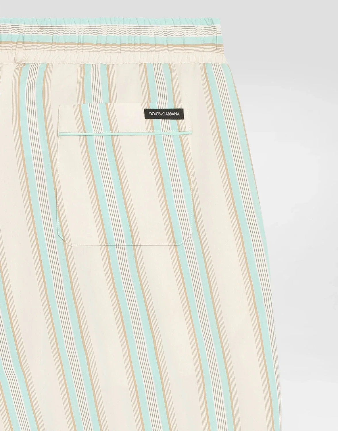 Брюки Striped canvas vanity DOLCE & GABBANA, бежевый — фото 4