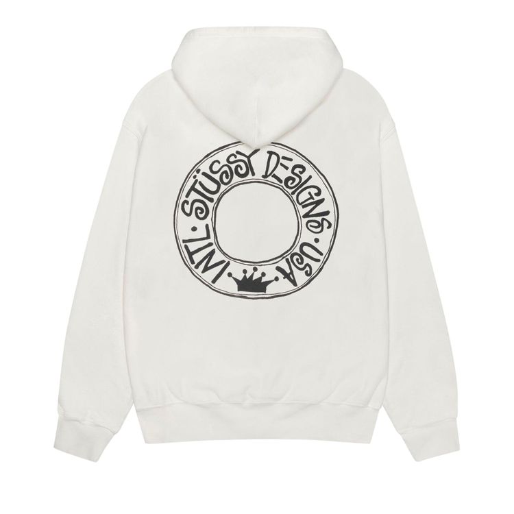 Худи Stussy Pigment Dyed Buana Zip Hoodie 'Natural', белый — фото 2