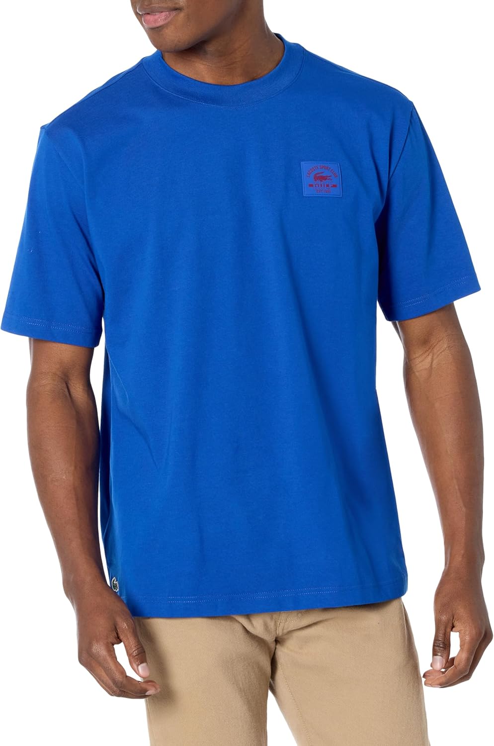 

Мужская спортивная футболка для гольфа Lacoste свободного кроя из хлопка, Cobalt