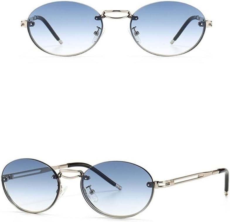 

Винтажные овальные солнцезащитные очки в металлической оправе для женщин, панк-очки для мужчин, стильные очки для вождения, женские очки с защитой от УФ-излучения UV400 HPIRME, 1