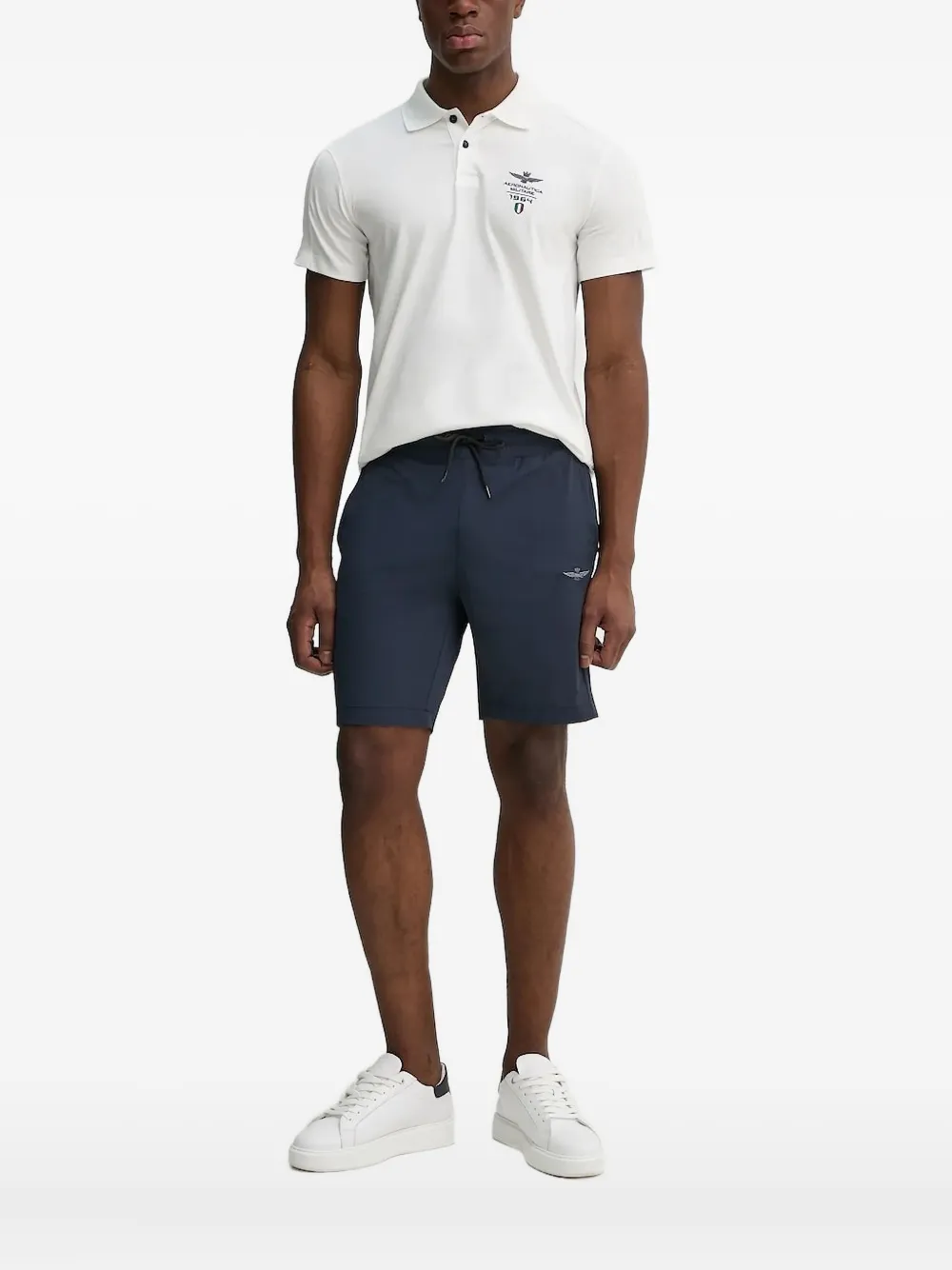 

Рубашка-поло с вышитым логотипом Aeronautica Militare, белый