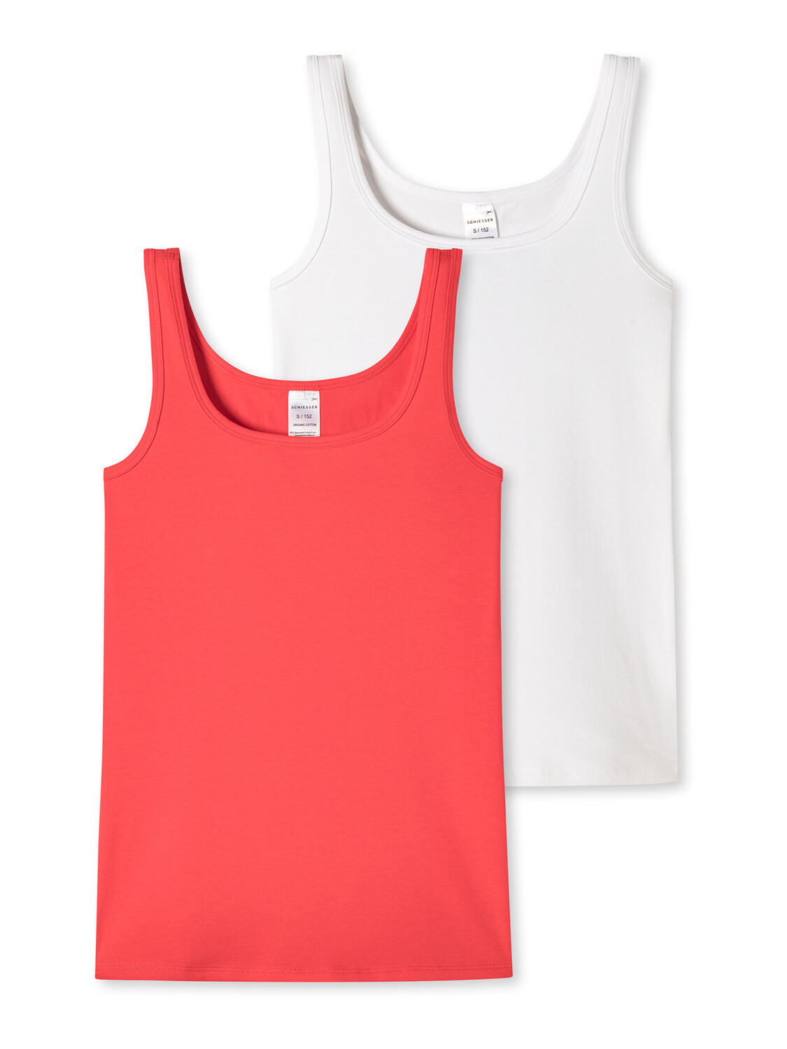 

Топ Schiesser Träger 95/5 Organic Cotton, цвет Weiß, rot
