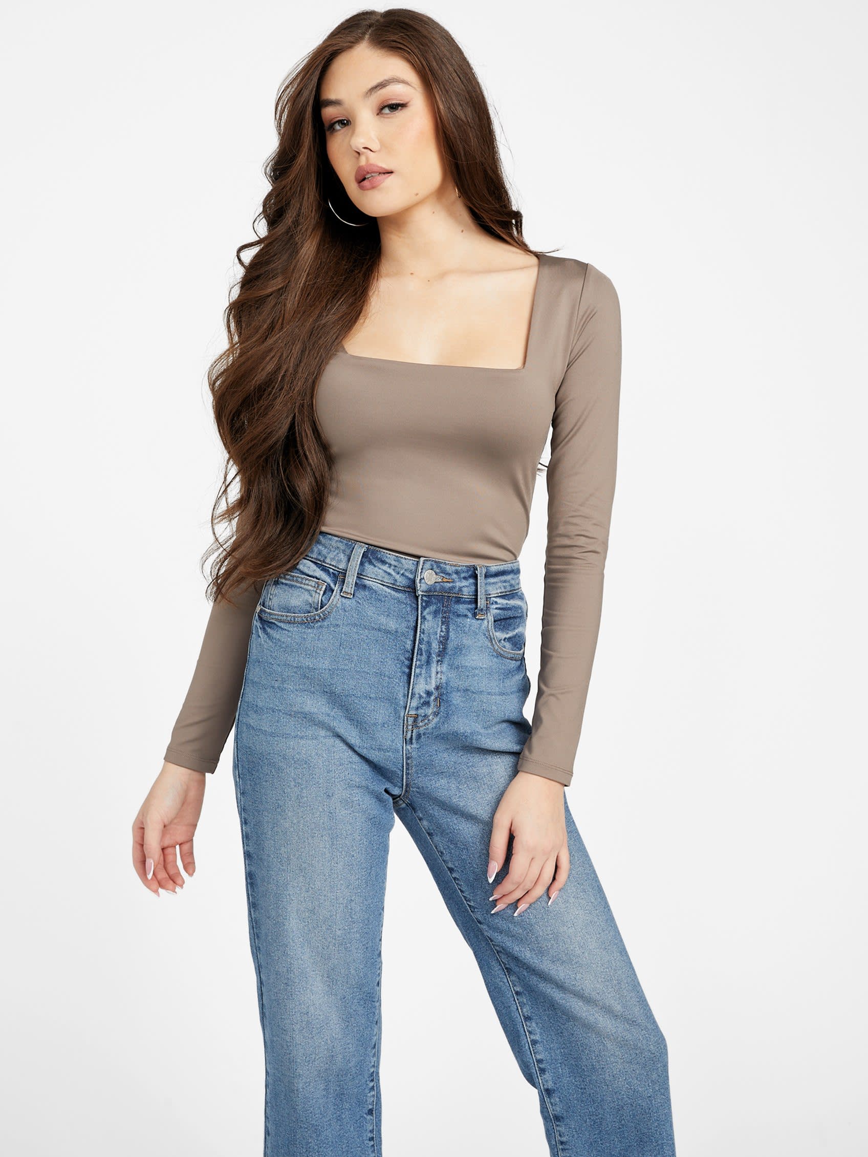 

Боди из нейлона Kathina Guess Factory, цвет ferrum