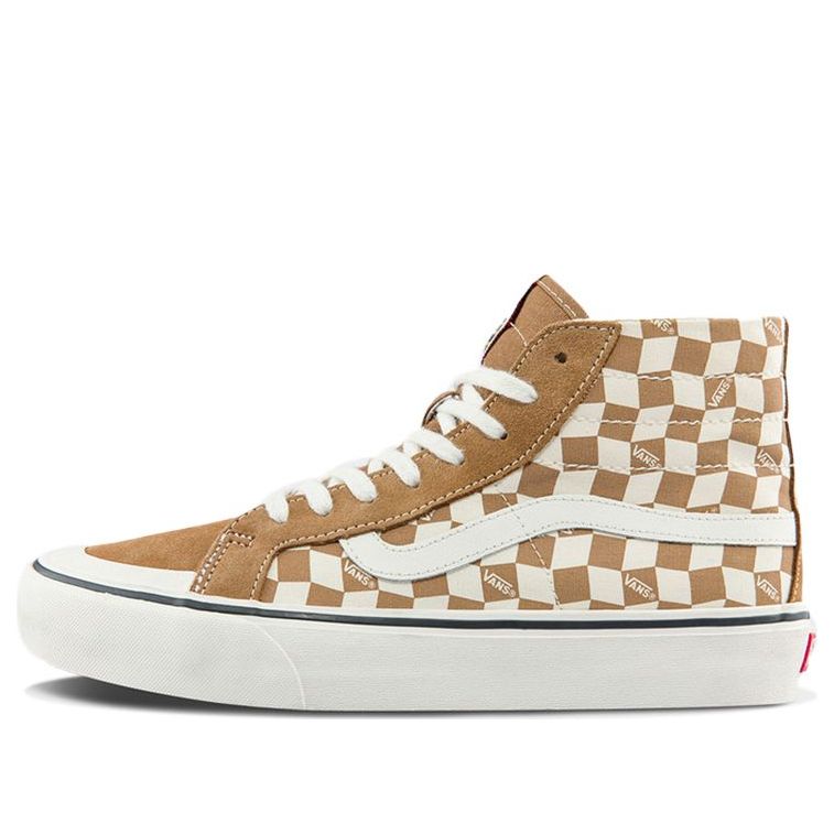 

Кеды Vans SK8-Hi High Top Casual Skate Shoes Unisex Brown White Grid, белый