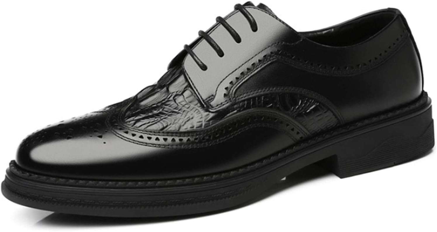 

Мужские кожаные оксфорды PPXID на шнуровке, формальные туфли с вырезным брогированием, деловые туфли, туфли для смокинга и свадьбы, черный