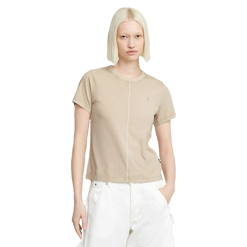 

Футболка с коротким рукавом G-Star Overdyed Front Seam, бежевый