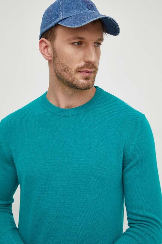 

Свитер из смесовой шерсти United Colors of Benetton, зеленый