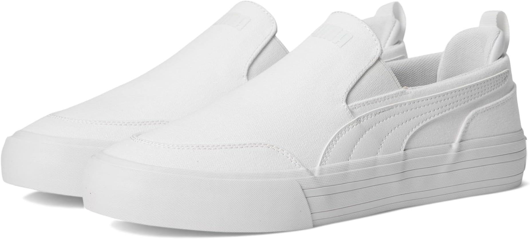 

Кроссовки PUMA Court Classic Vulc Slip On Sneakers, цвет Puma White/Puma White