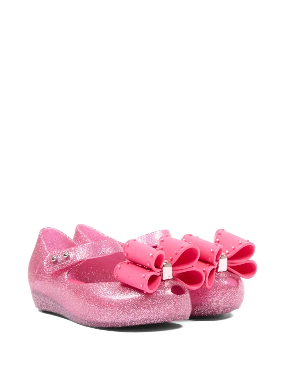 Классические балетки Ultragirl с бантом и блестками Mini Melissa, розовый