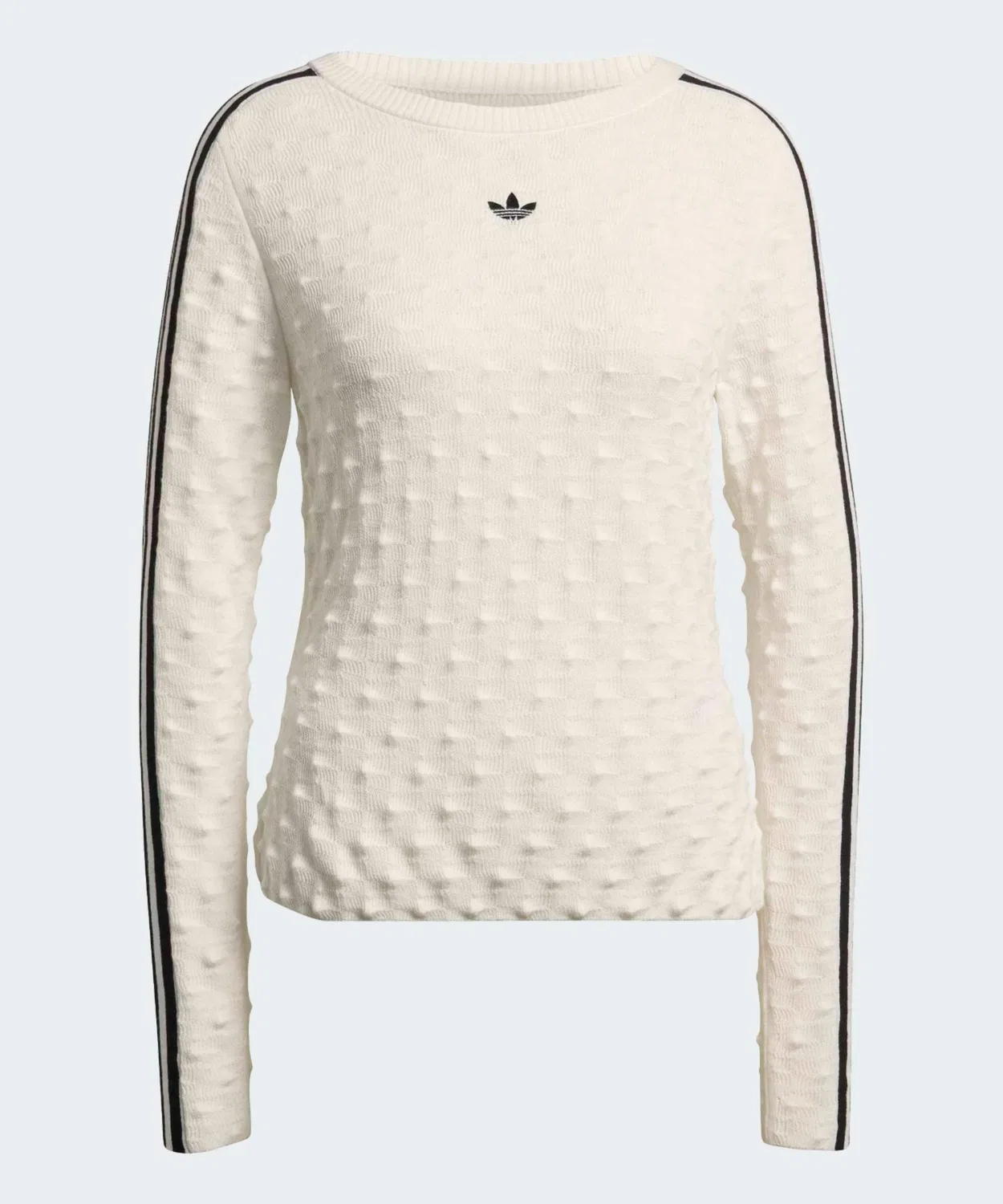 Свитшот adidas Slim LS TEE с рельефным трикотажем, чёрный — фото 2