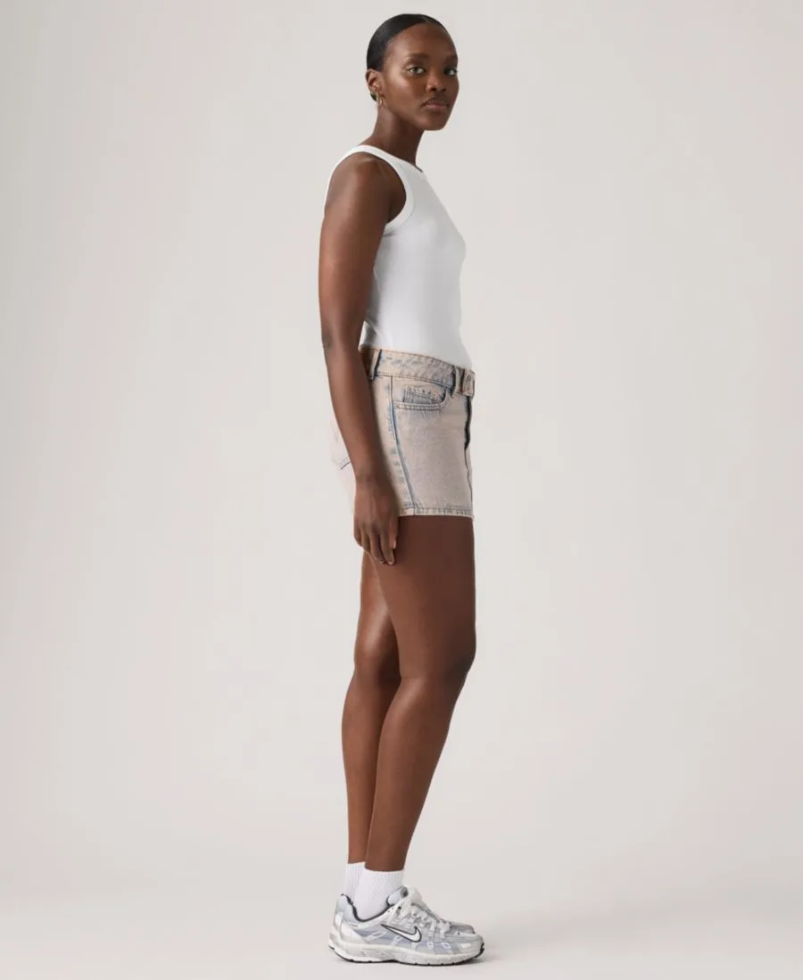 Женская облегающая мини-юбка с очень низким вырезом Levi's, розовый water skirt — фото 3