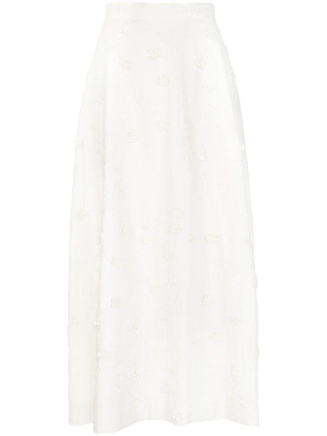 

Elie Saab юбка миди с вышивкой, белый