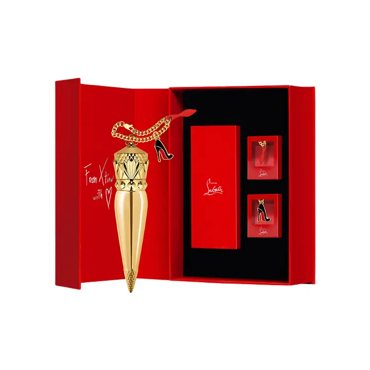 

CL Queen's Baton Помада Набор Satin Luster Легко Растушевывается Натуральный Christian Louboutin, three-piece set: #001 royal красный 3.8g+short chain+красный sole shoes