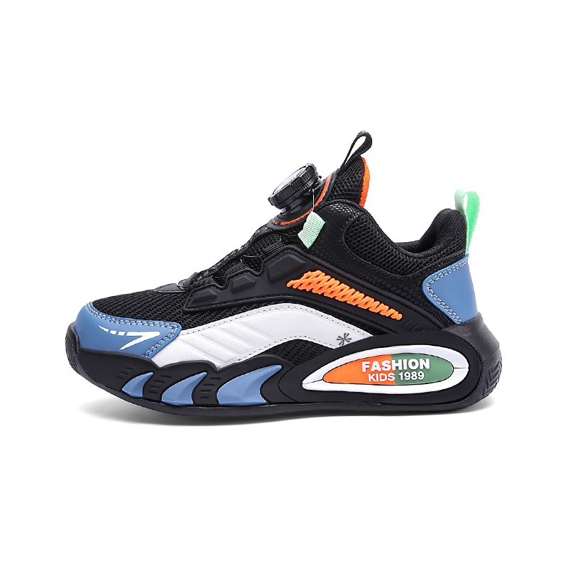 

Мягкая, износостойкая, нескользящая повседневная обувь для детей YUZHAOLIN, черный/оранжевый