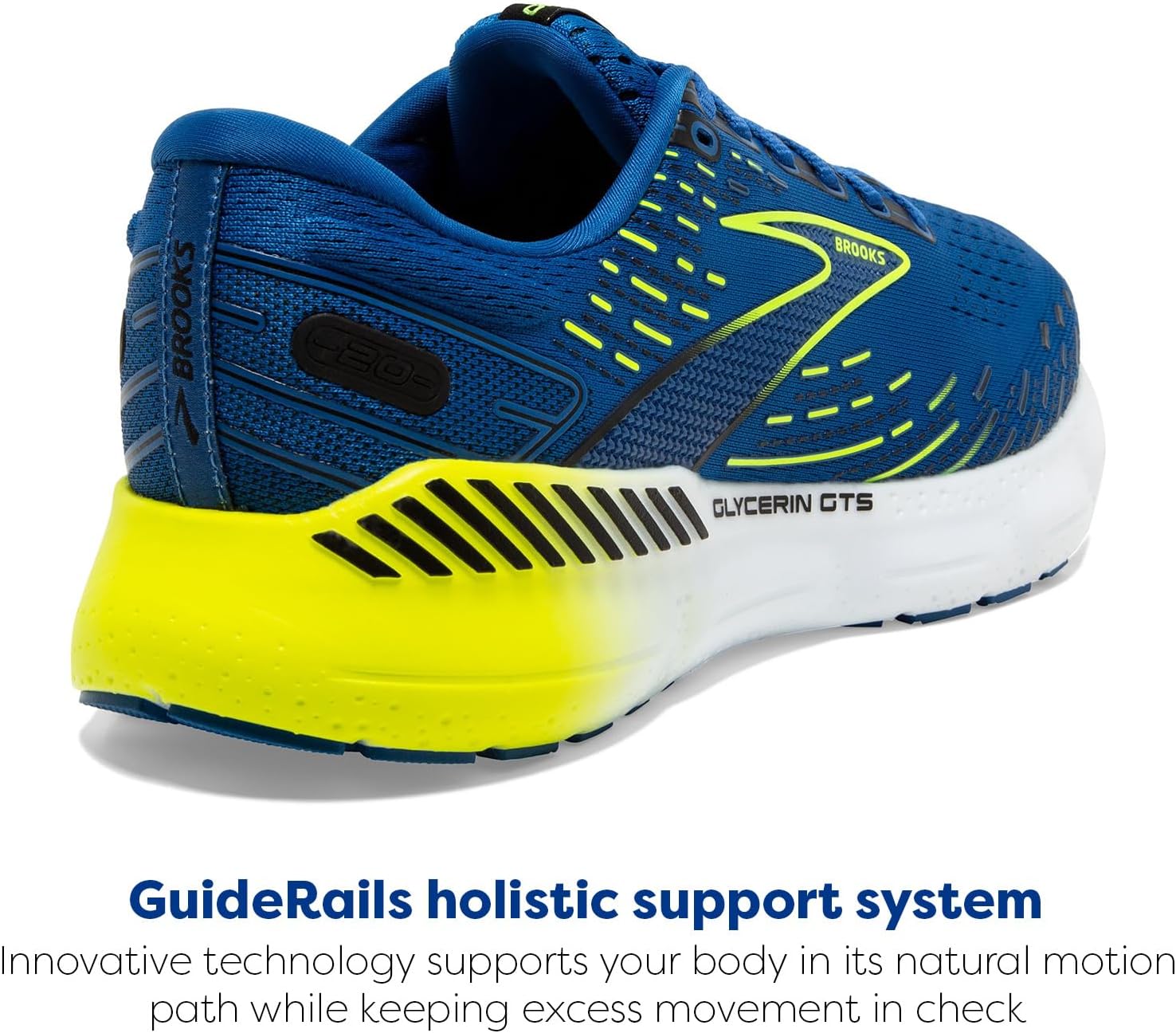 Мужские беговые кроссовки Brooks Glycerin GTS 20 с поддержкой, белый/синий — фото 4