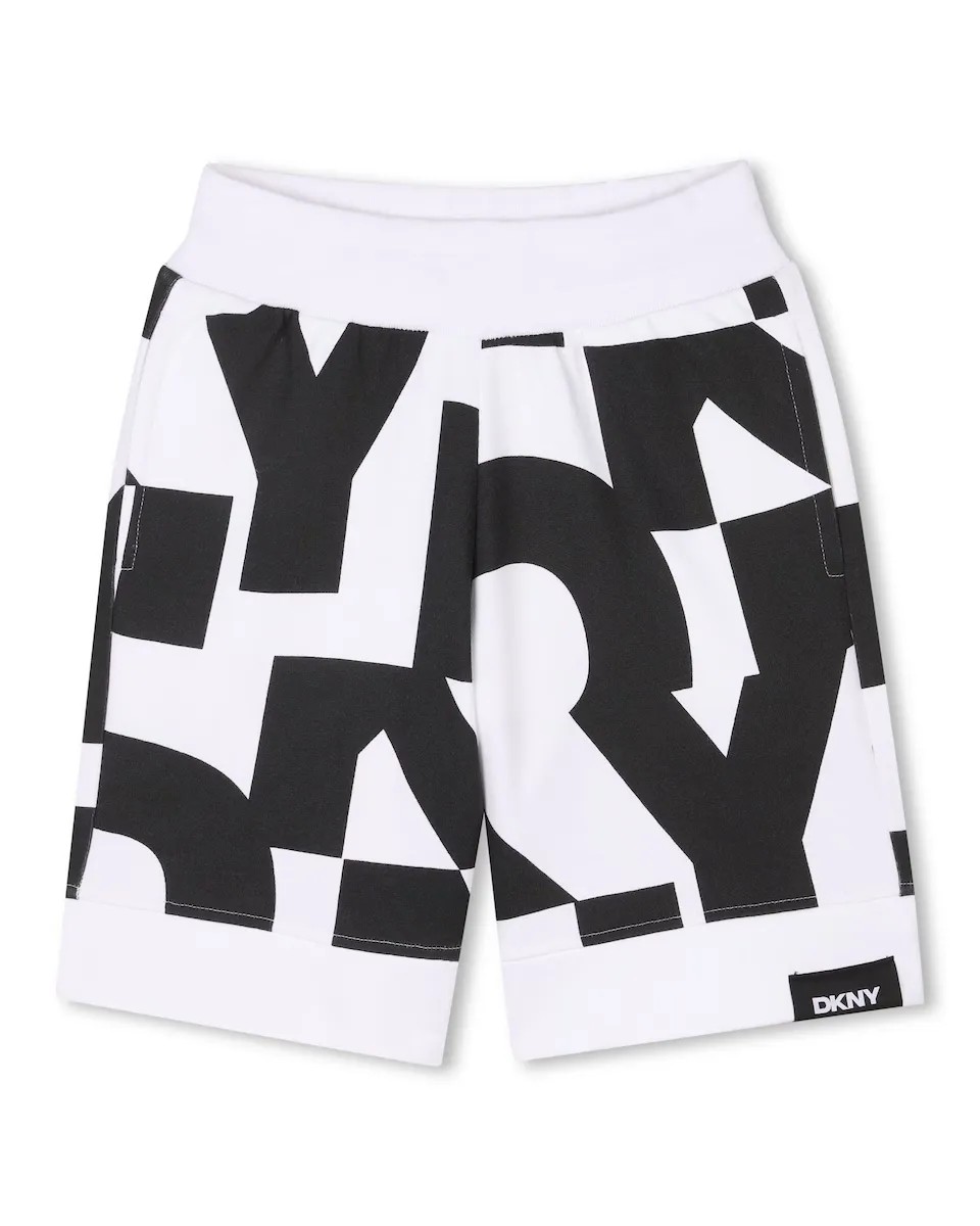 

Белые хлопковые шорты DKNY, белый