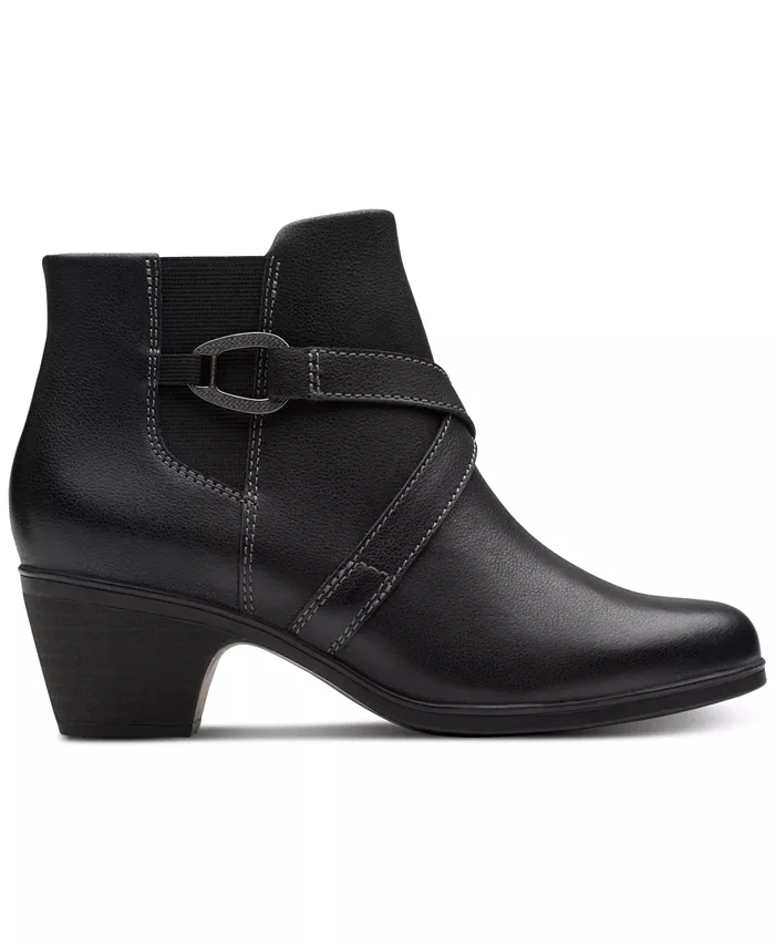 Коллекция женских ботильонов Emily2 Henley Wedge Booties Clarks, черный — фото 2