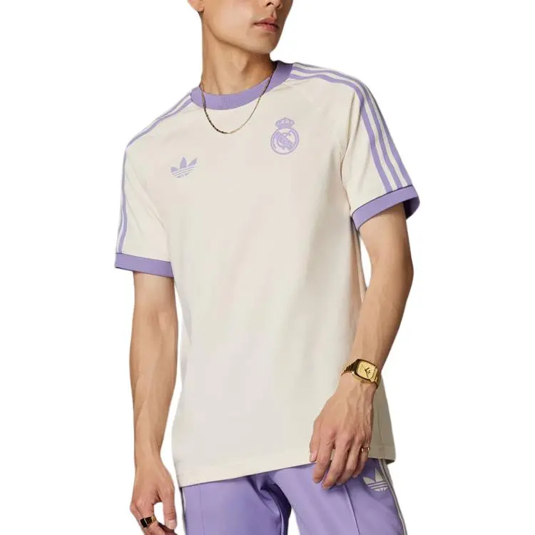 С AdiClub Футболка Adicolor Classics 3 Stripes Real Madrid Adidas Originals, фиолетовый — фото 4