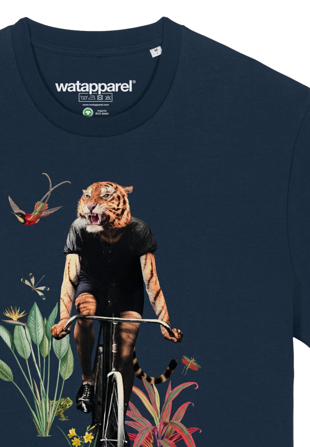 

Футболка с принтом FANCY TIGER watapparel, темно-синий