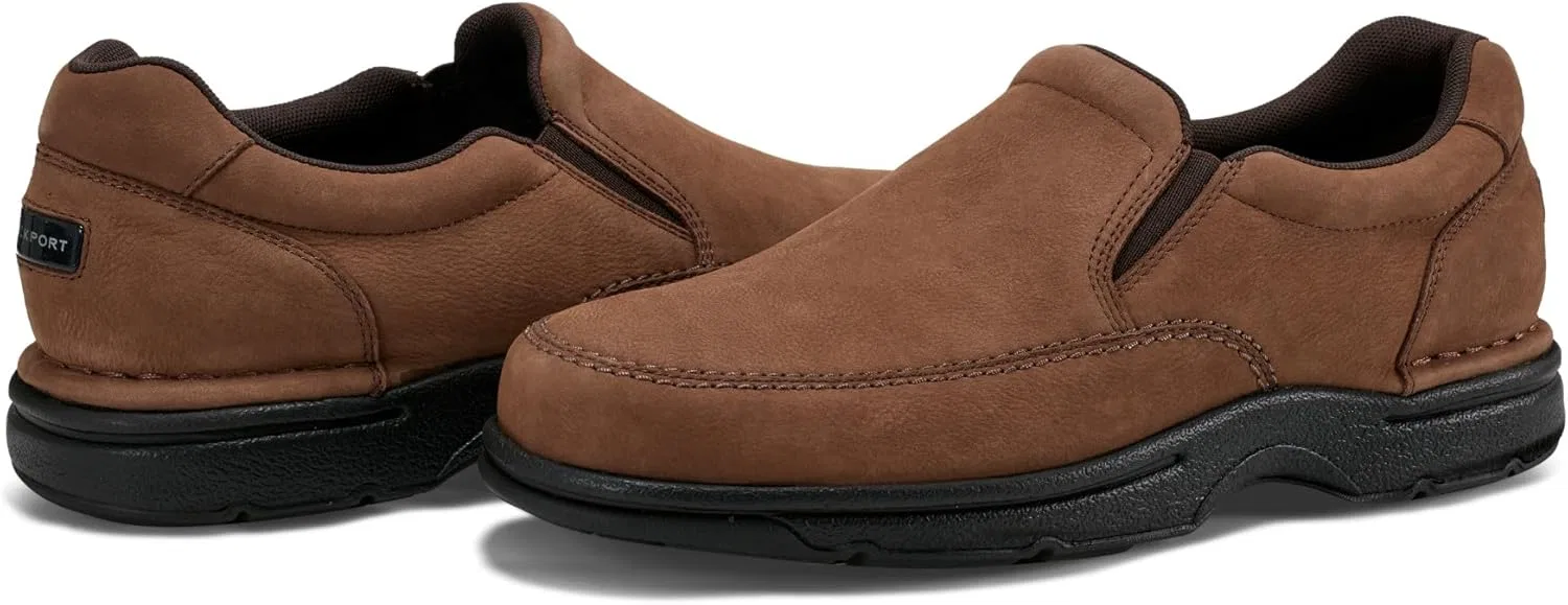 Мужские тапочки Rockport Eureka без шнурков, Dark Brown Leather — фото 4