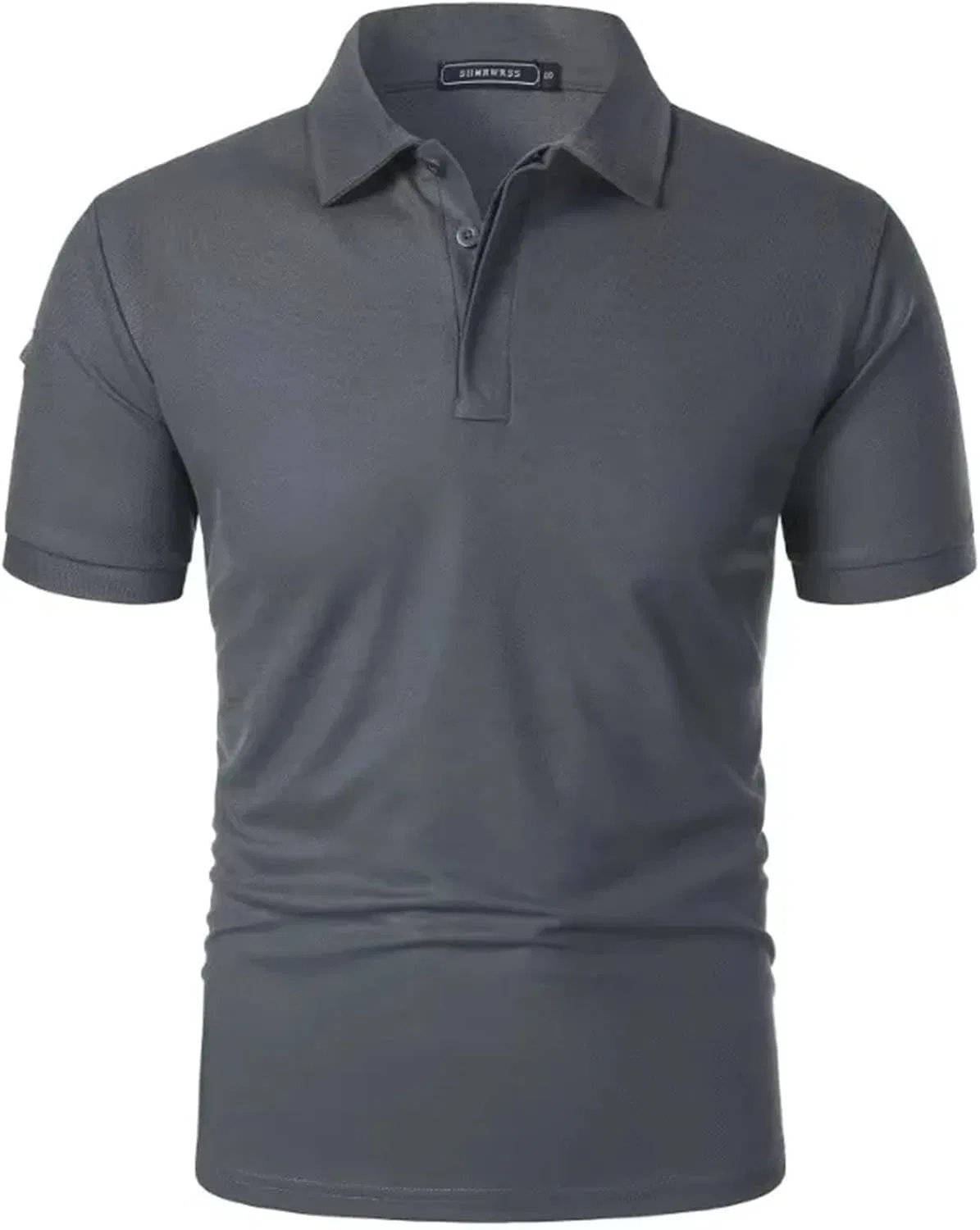 Мужская спортивная polo рубашка Athletic Fit, влагоотводящая, белая — фото 2