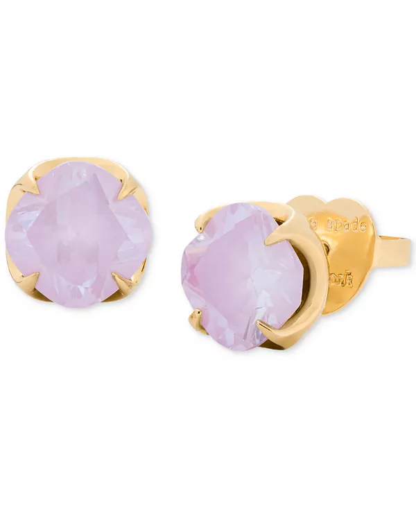 

Серьги-Гвоздики с кубическим цирконием золотистого цвета Kate Spade New York, lilac.