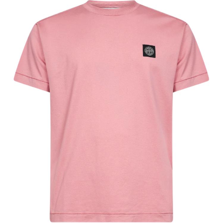 

Футболка с логотипом на груди STONE ISLAND, розовый