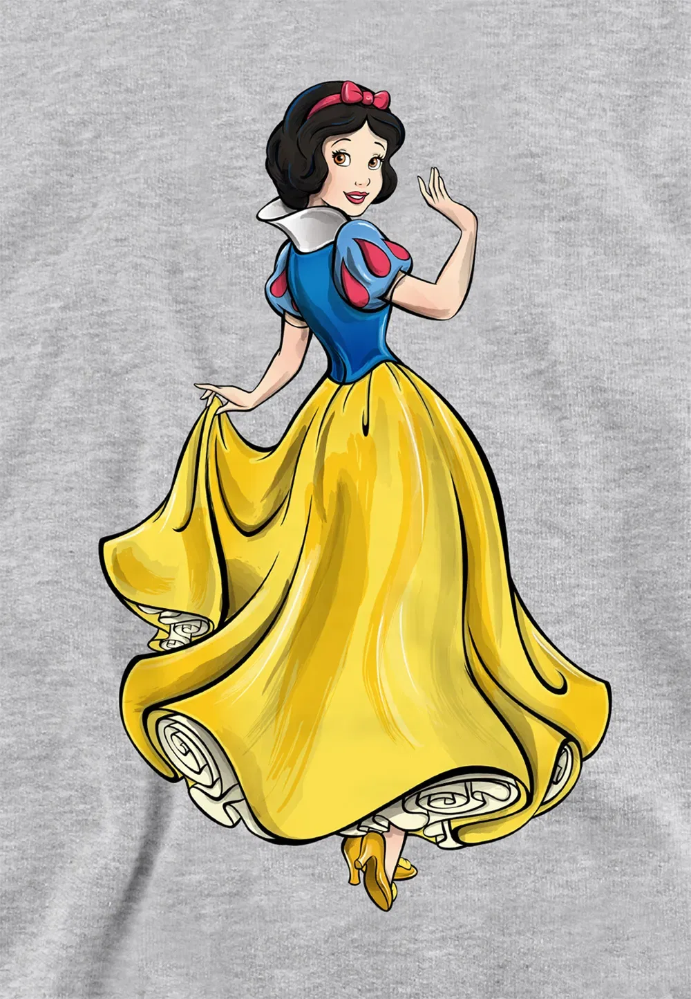 Детский худи с принтом Disney Snow White, серый — фото 2