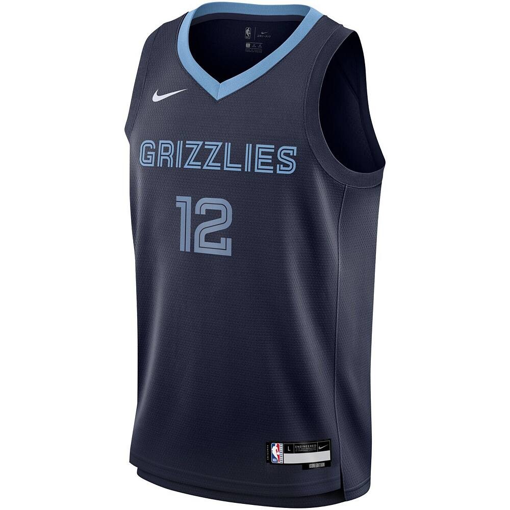 Молодежная футболка Nike Ja Morant Navy Memphis Grizzlies Swingman — Icon Edition, цвет Grz Navy — фото 3