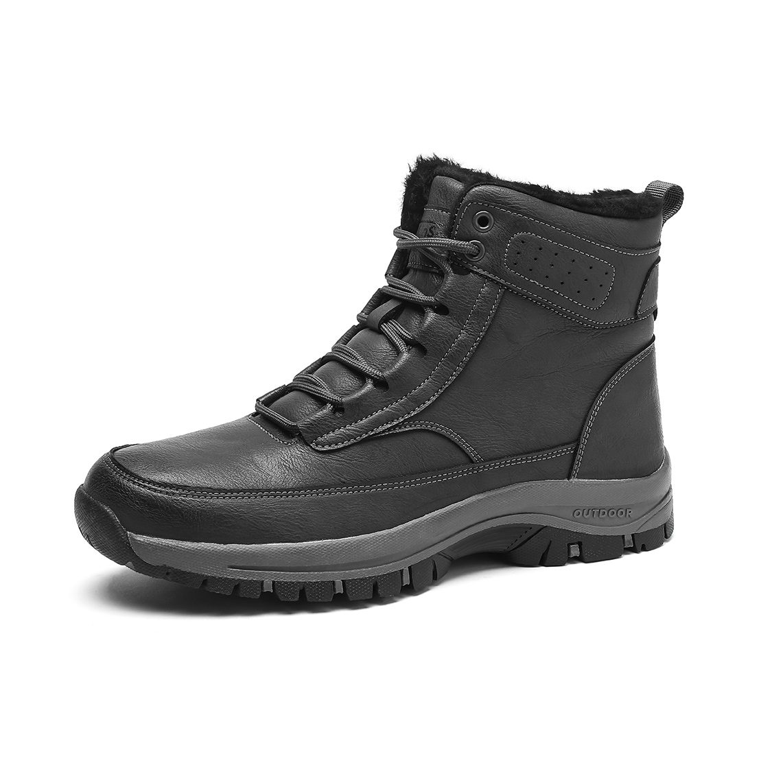 

Ботинки из хлопка, ботильоны, прибл. 4 см, мужские Mulinsen, Gray (Fleece-Lined)