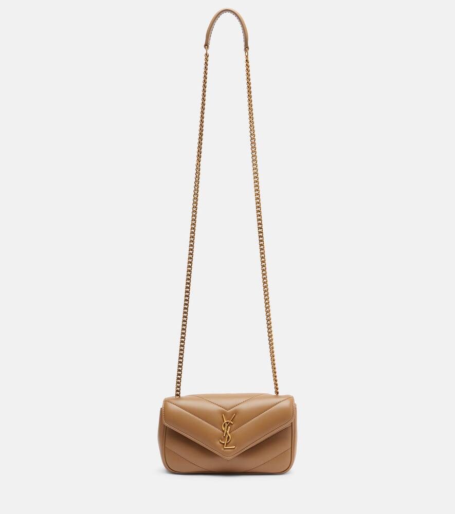 

Кожаный кросс-боди Lou Lou Mini Saint Laurent, Natural Tan