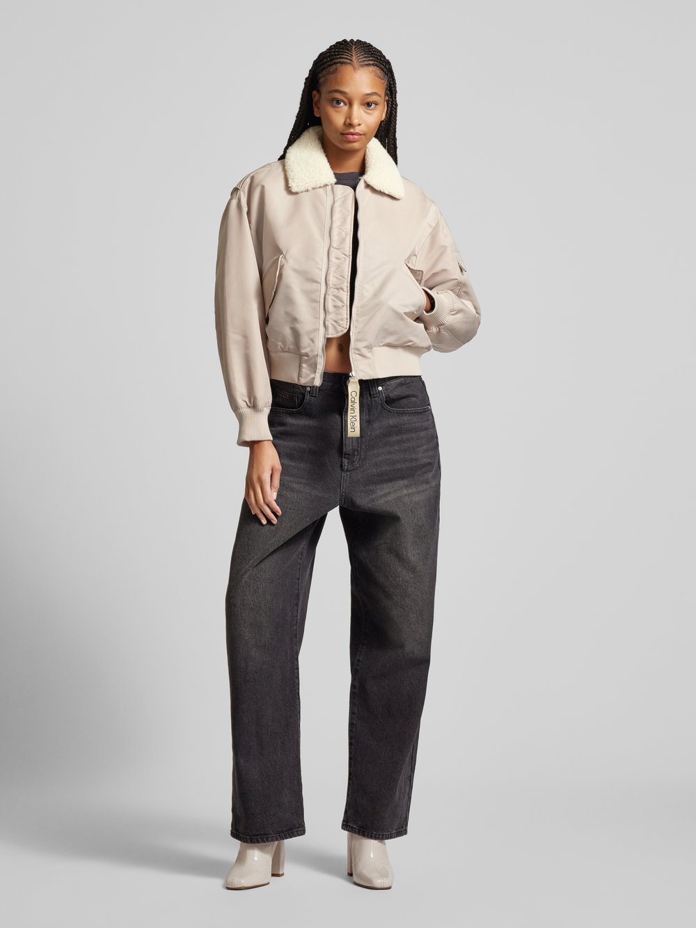 

Куртка-бомбер с этикеткой Calvin Klein Jeans, розовый