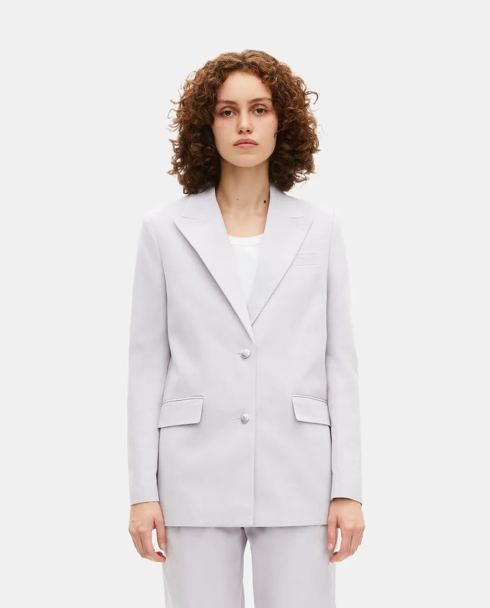 

Женский прямой блейзер с накладными карманами The Kooples, сиреневый/белый