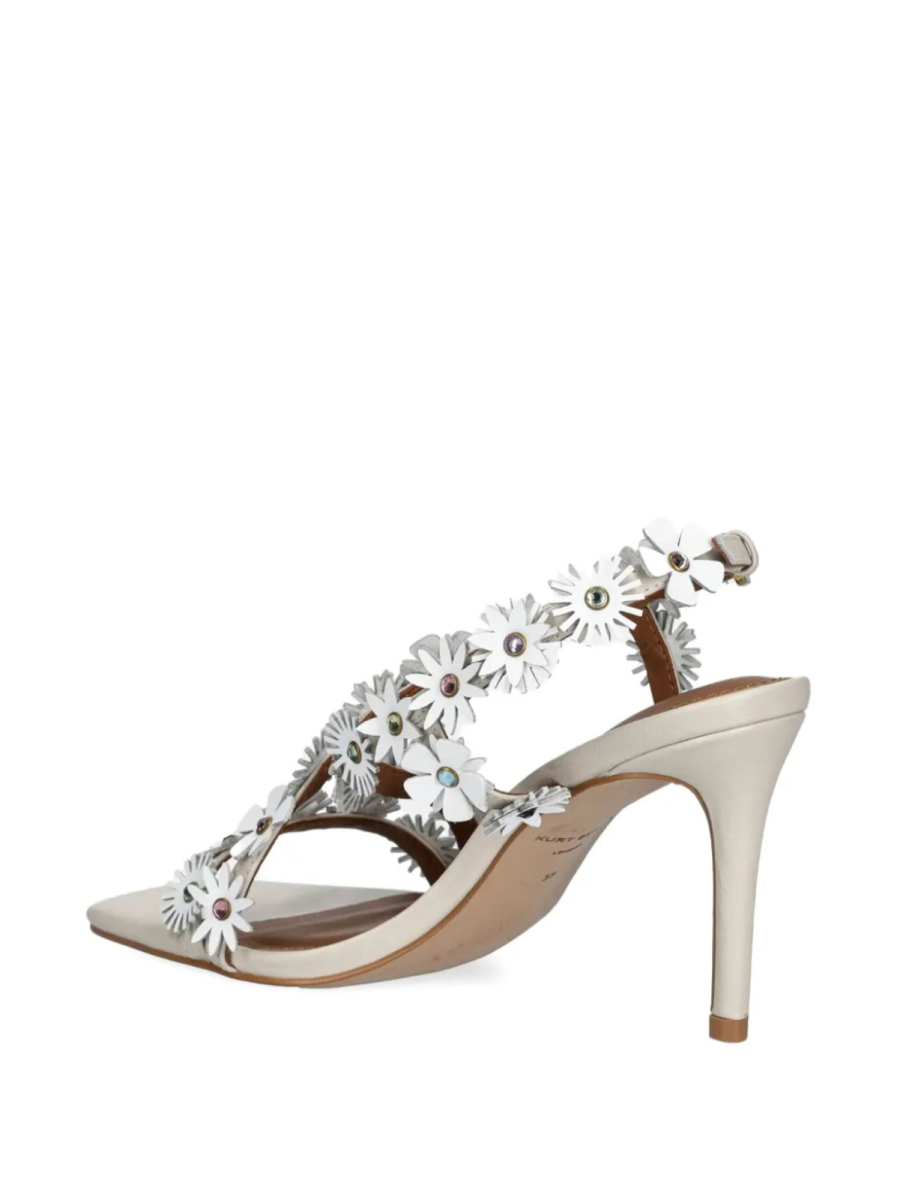 Туфли-лодочки с цветочной аппликацией Kurt Geiger London, белый — фото 3