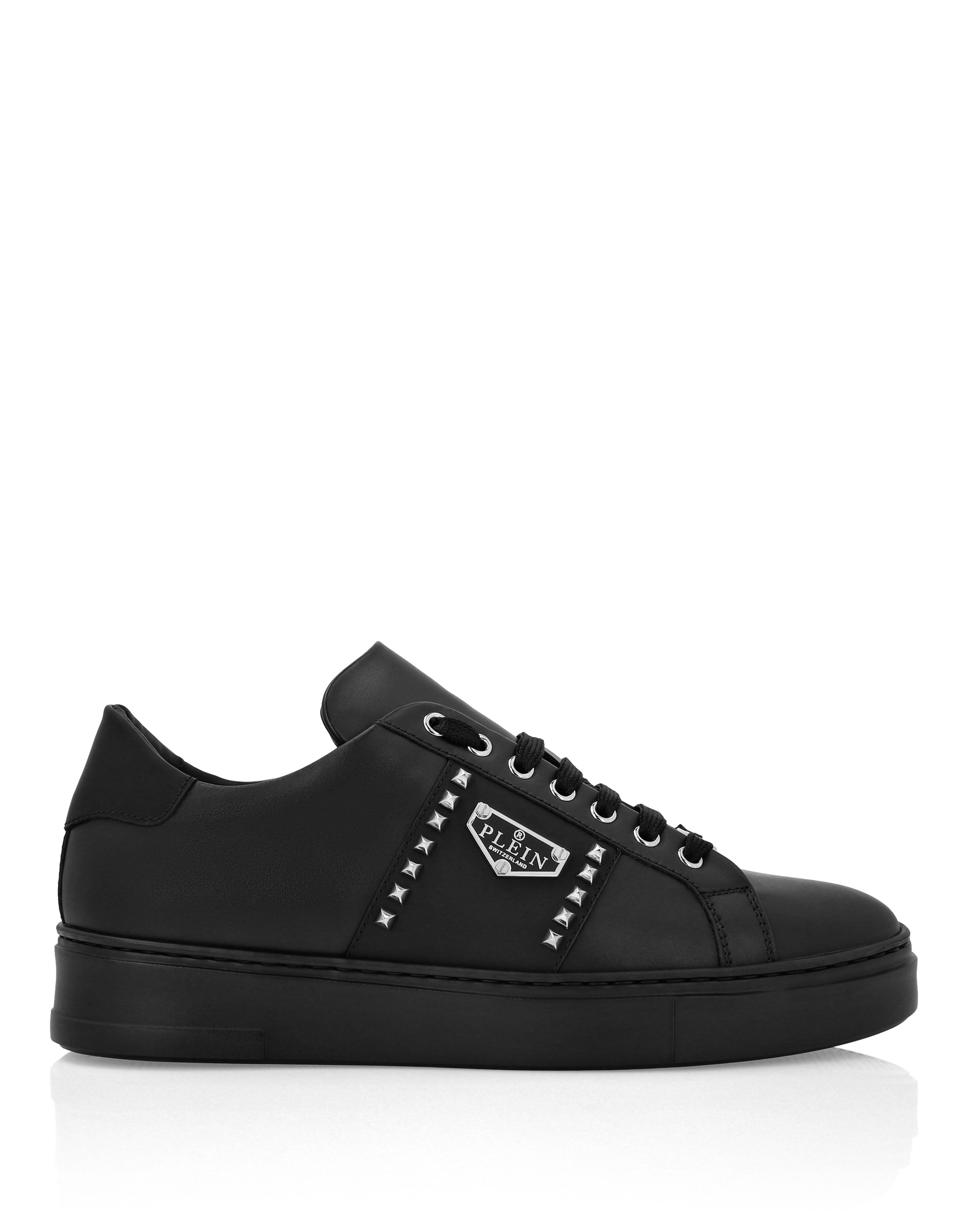 Кроссовки Hexagon на низком ходу из кожи Nappa PHILIPP PLEIN, черный — фото 2