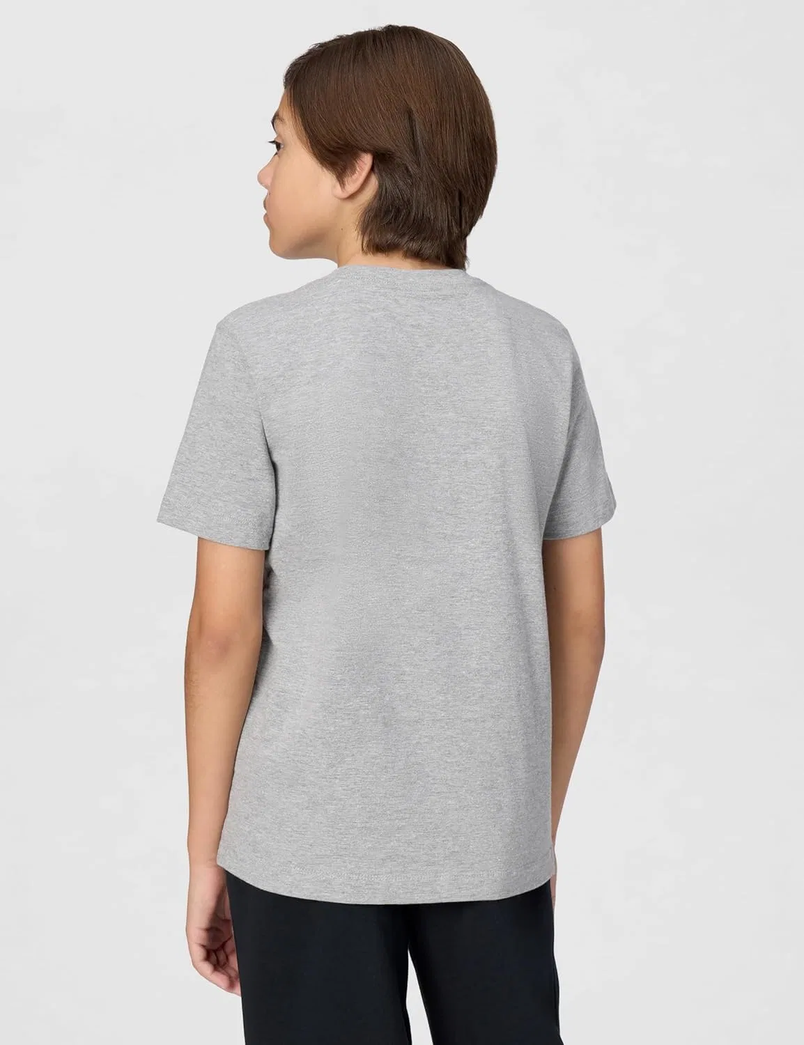 Футболка Nike Sportswear Club с логотипом, темно-серый меланж/белый — фото 3