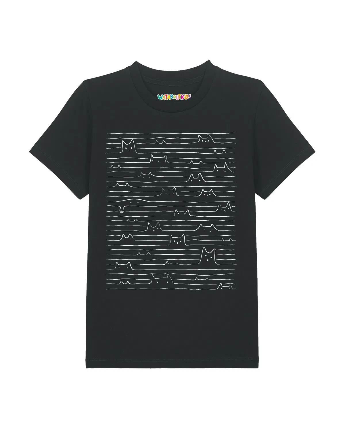 T-Shirt хлопковое Wat? Apparel, черный — фото 2