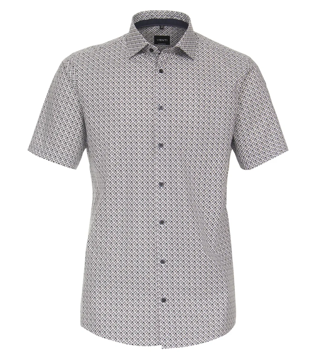 

Деловая рубашка VENTI "Деловая рубашка VENTI с коротким рукавом с принтом", коричневый