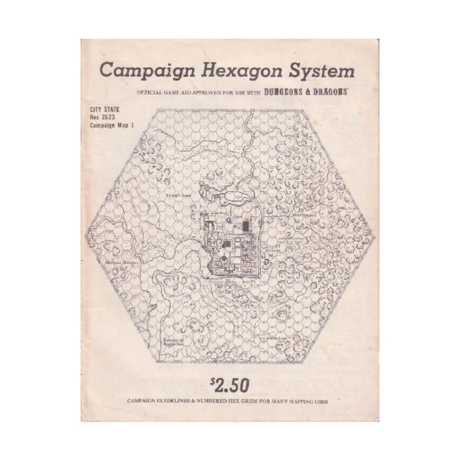 

Campaign Hexagon System (1st Printing), Dungeons & Dragons Fantasy Supplements - Maps (Judges Guild), мягкая обложка