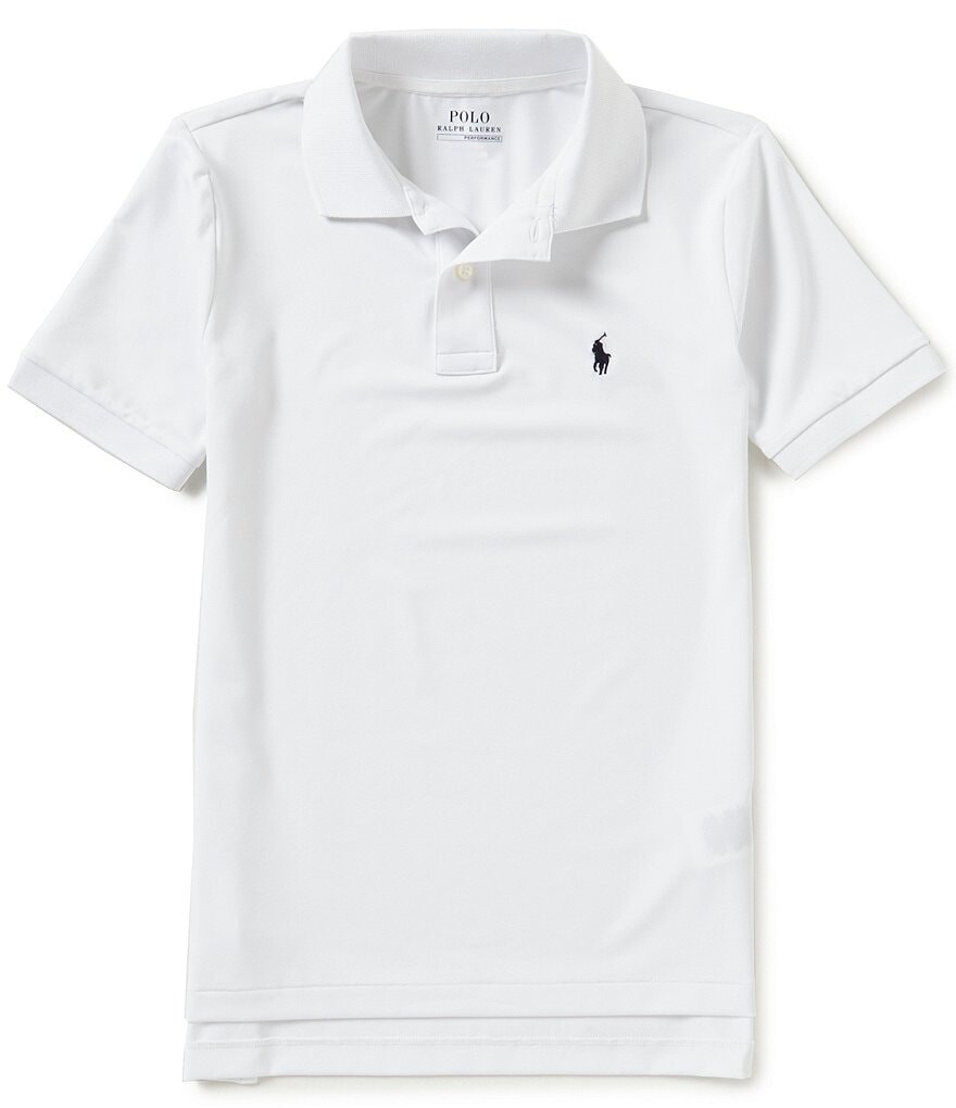 

Polo Ralph Lauren Big Boys 8-20 однотонная эластичная рубашка-поло с короткими рукавами, белый