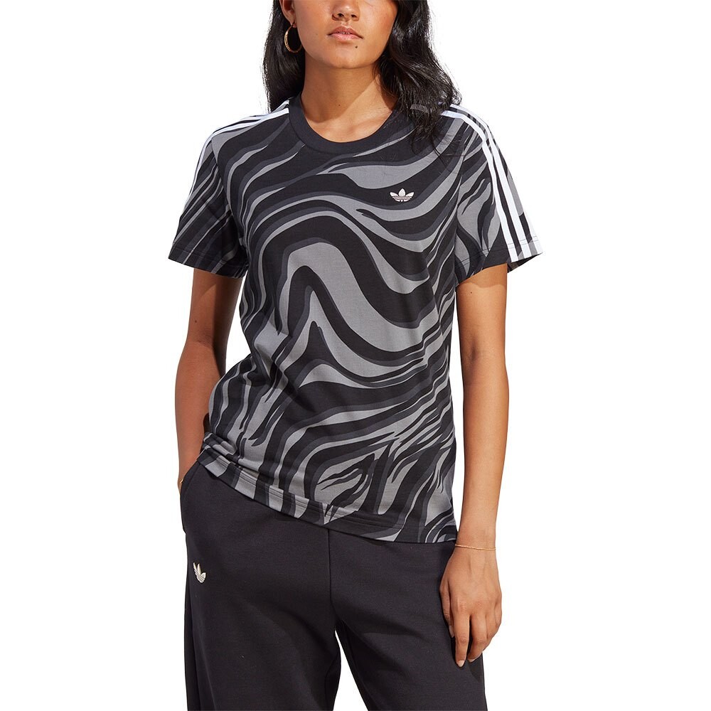 

Футболка adidas Originals Abstract Allover Animal Print, серый