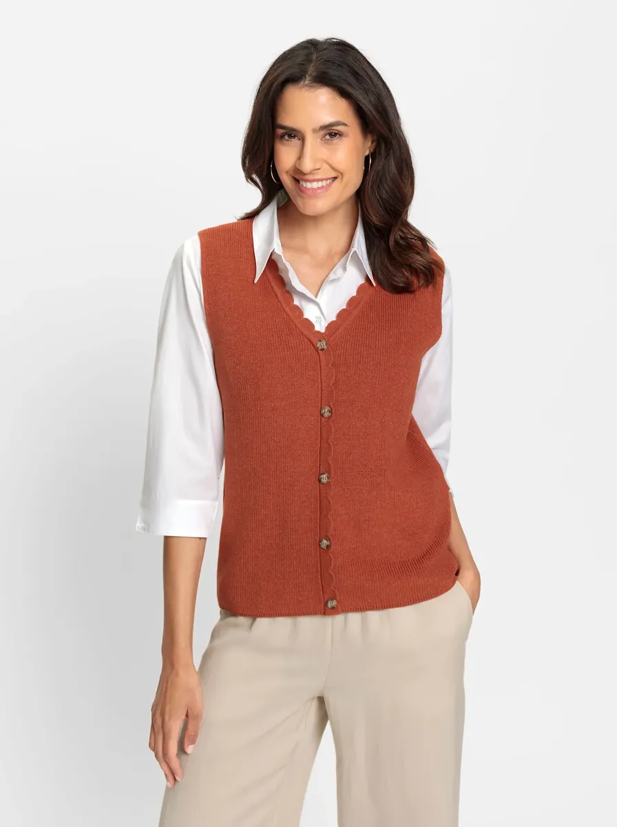 

Вдохновение свитер-жилет "свитер-жилет" Inspirationen, красный