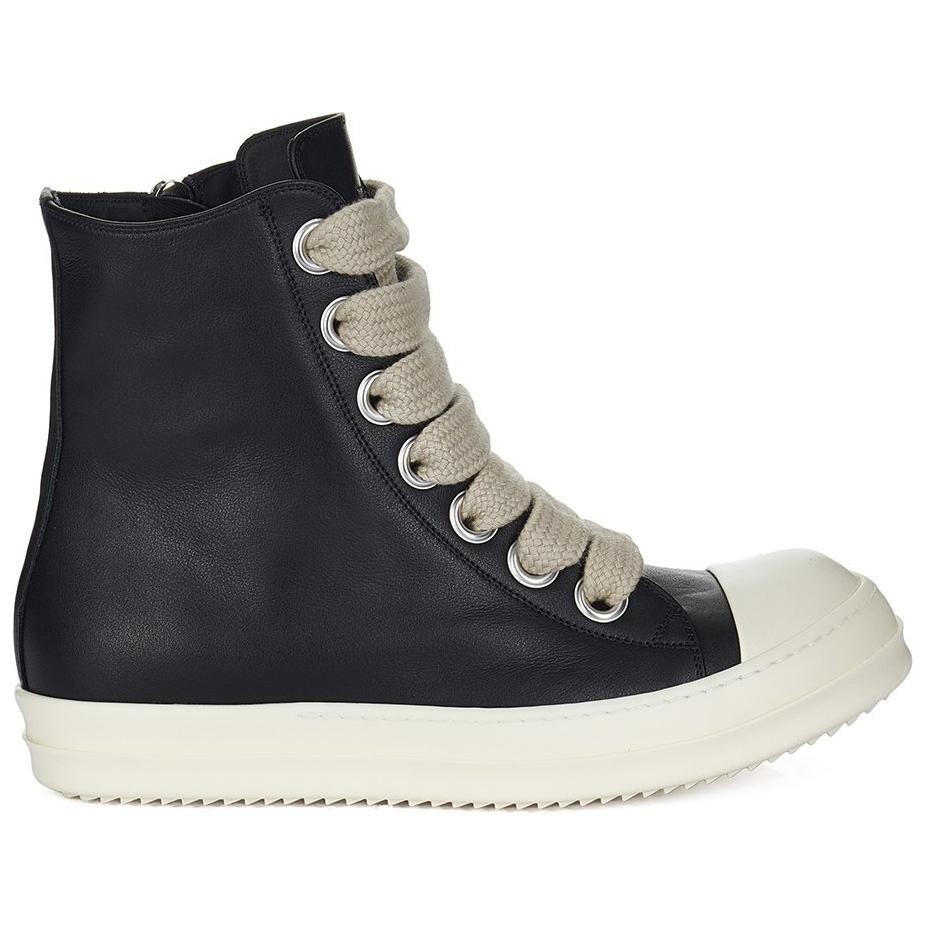 Кроссовки RICK OWENS Jumbo Laces Skateboarding Shoes Men High-top Black, черный — фото 2